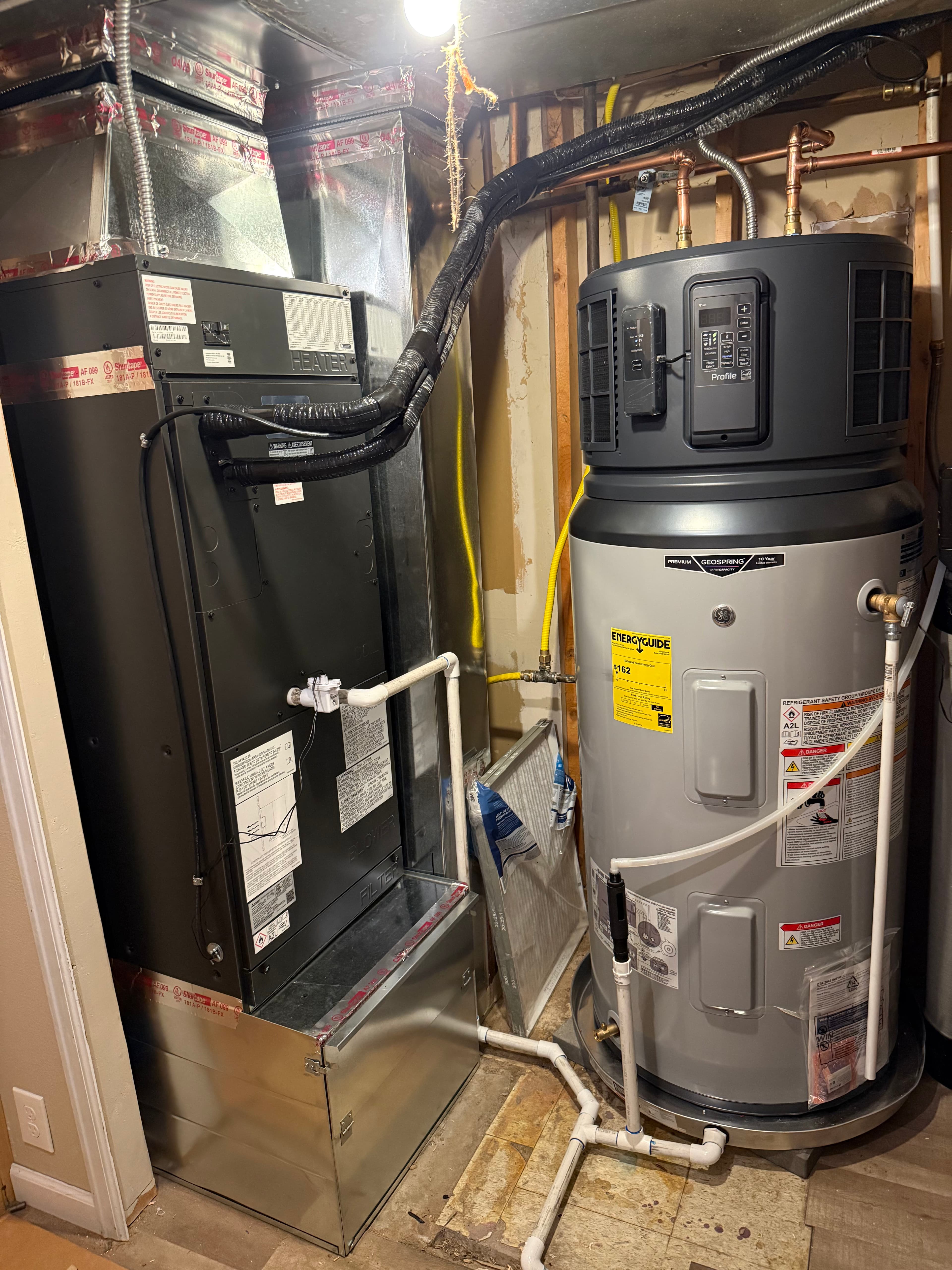 Project GE Heat Pump Water Heater and Mitsubishi Hyper-Heat Mini Split Install image