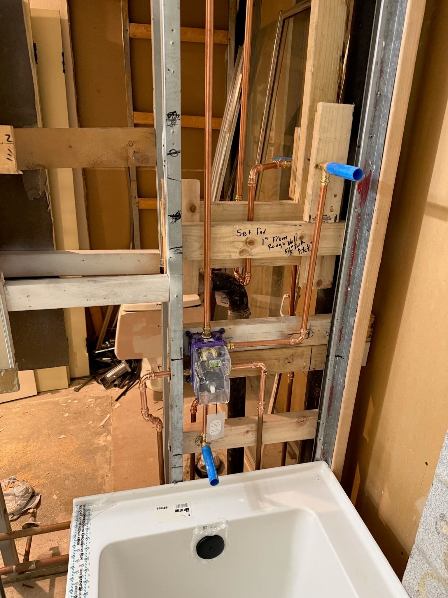 New Tub and 3-Way Shower Valve Installation image