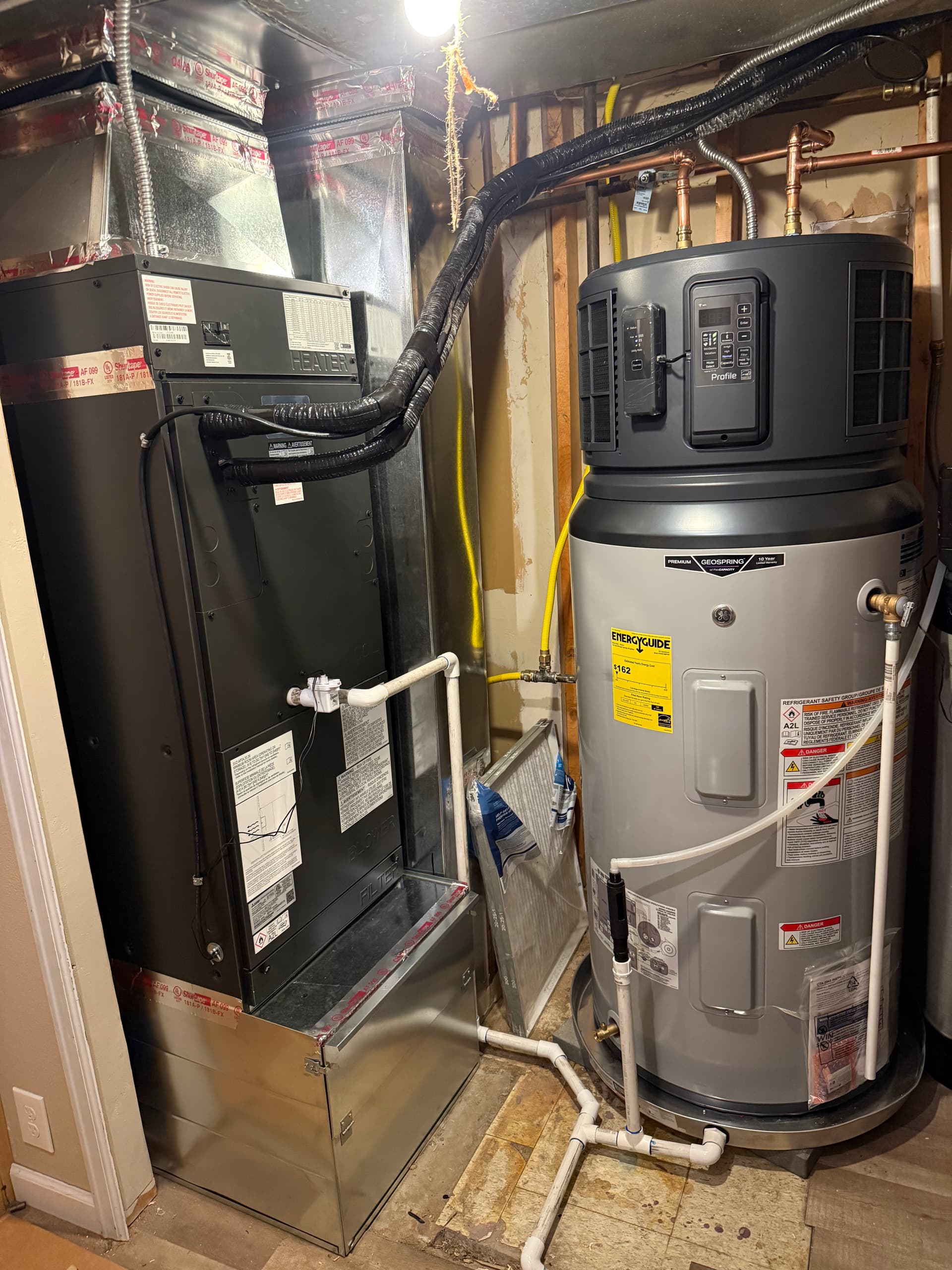 GE Heat Pump Water Heater and Mitsubishi Hyper-Heat Mini Split Install image