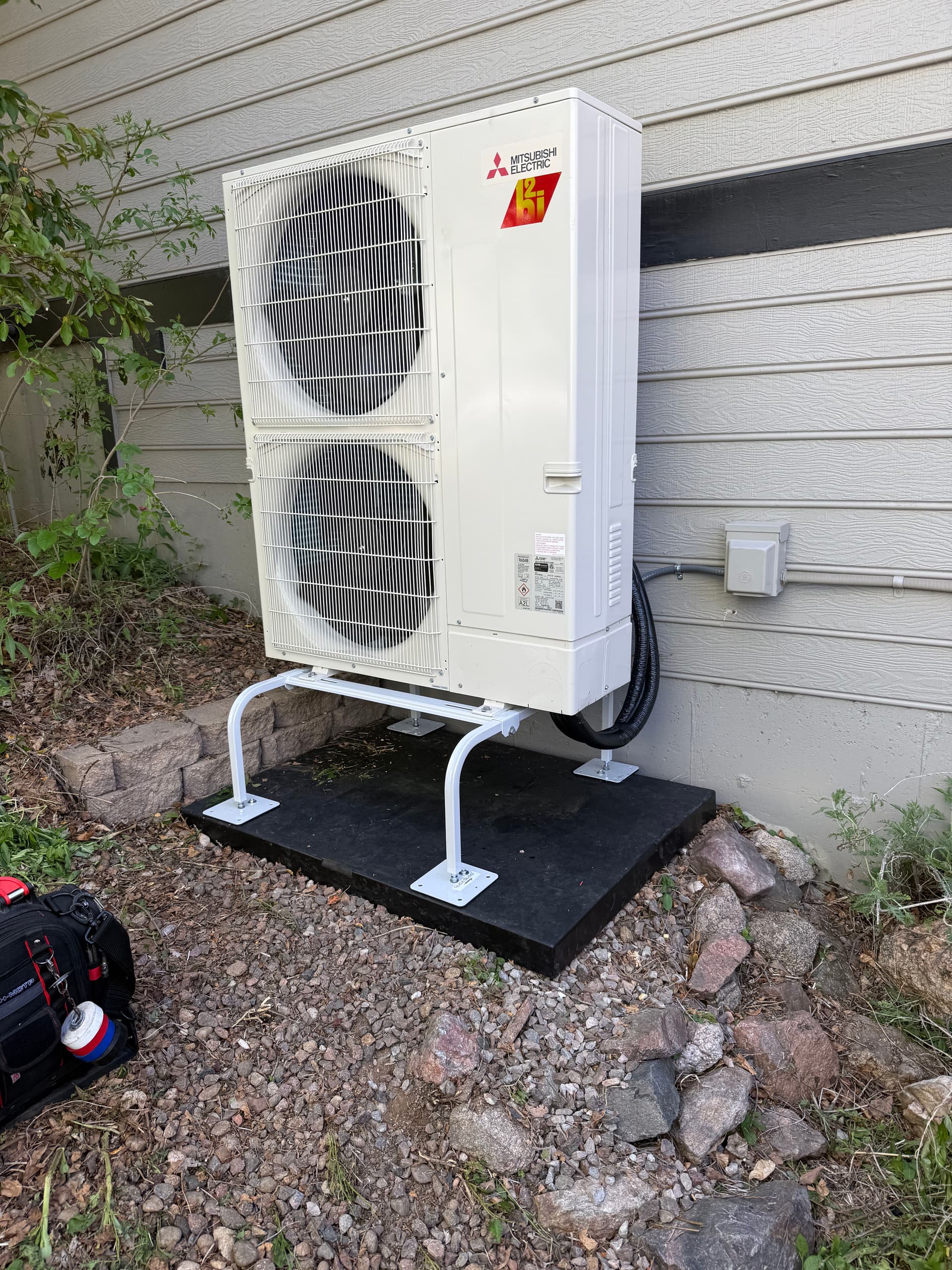 Gallery photos for GE Heat Pump Water Heater and Mitsubishi Hyper-Heat Mini Split Install: Image #1